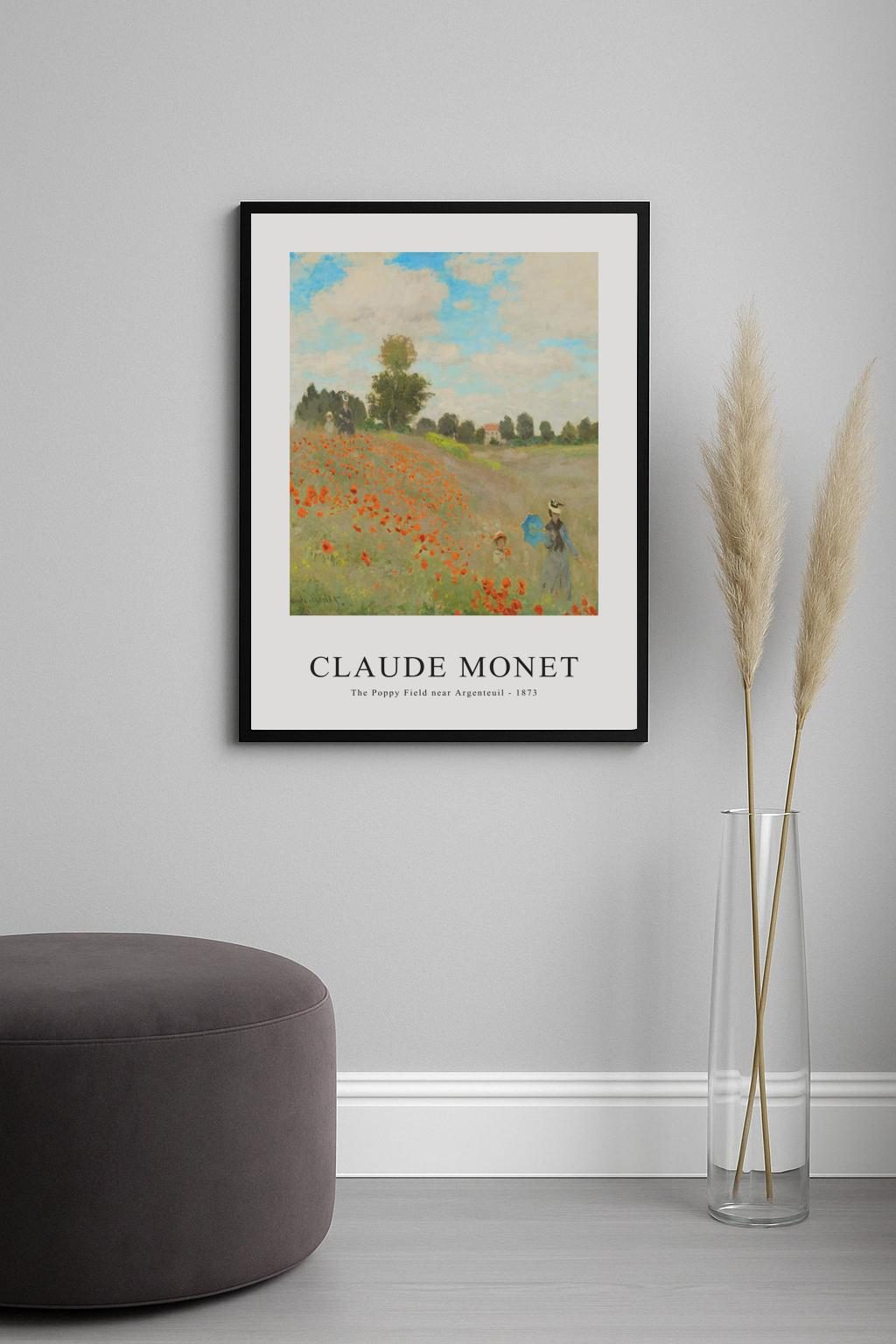 The Poppy Field near Argenteuil 1873 Poster