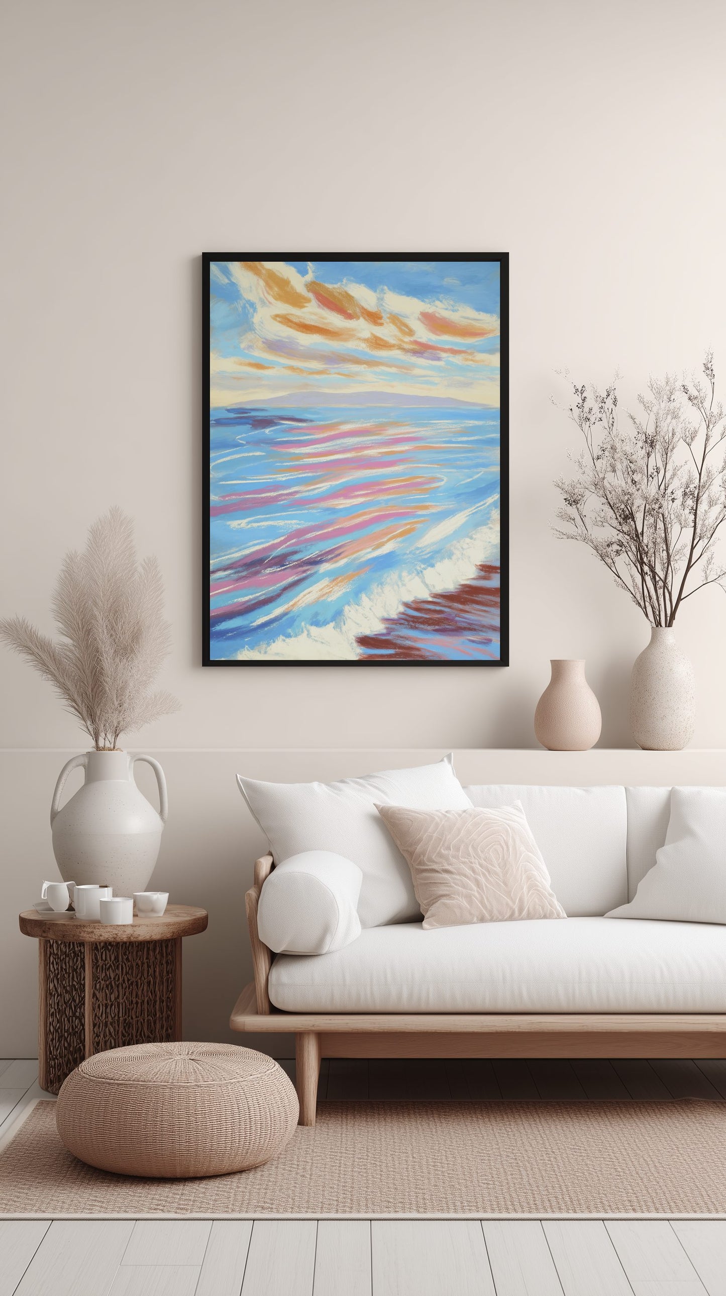 Pastel Ocean Horizon Poster