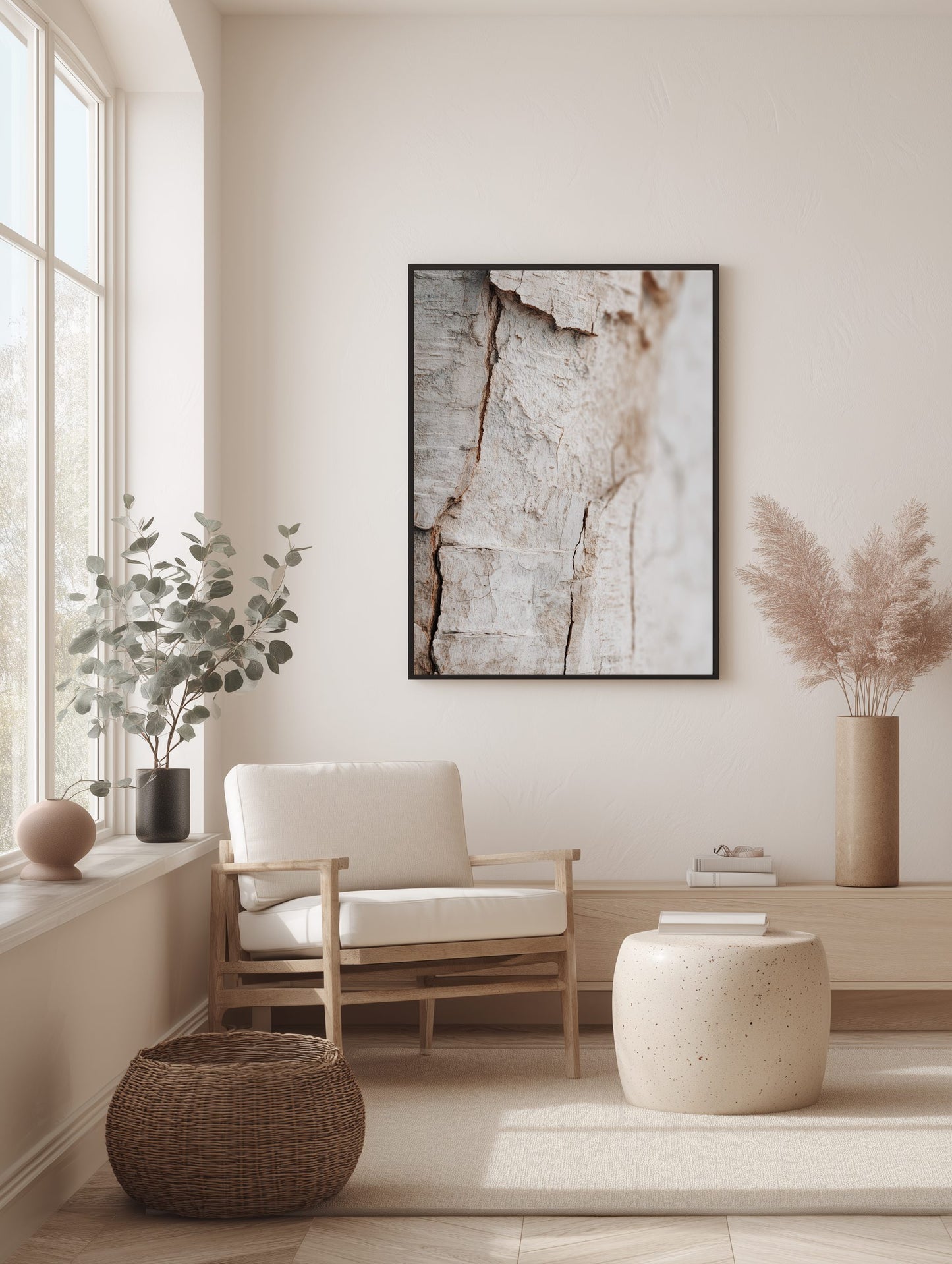 Soft Birch Surface Poster