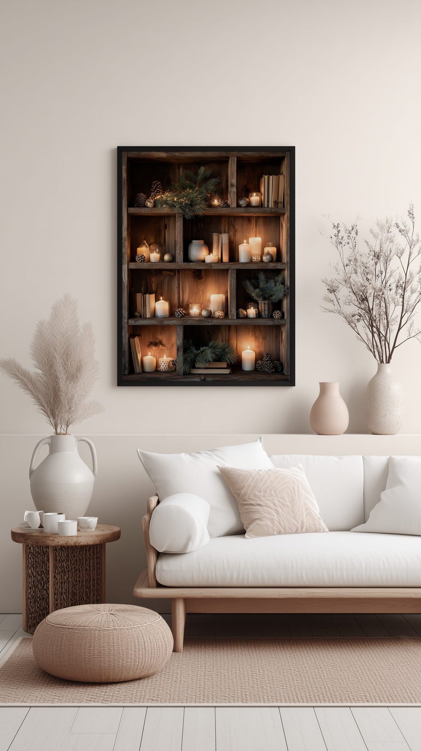 Cozy Winter Shelf Poster