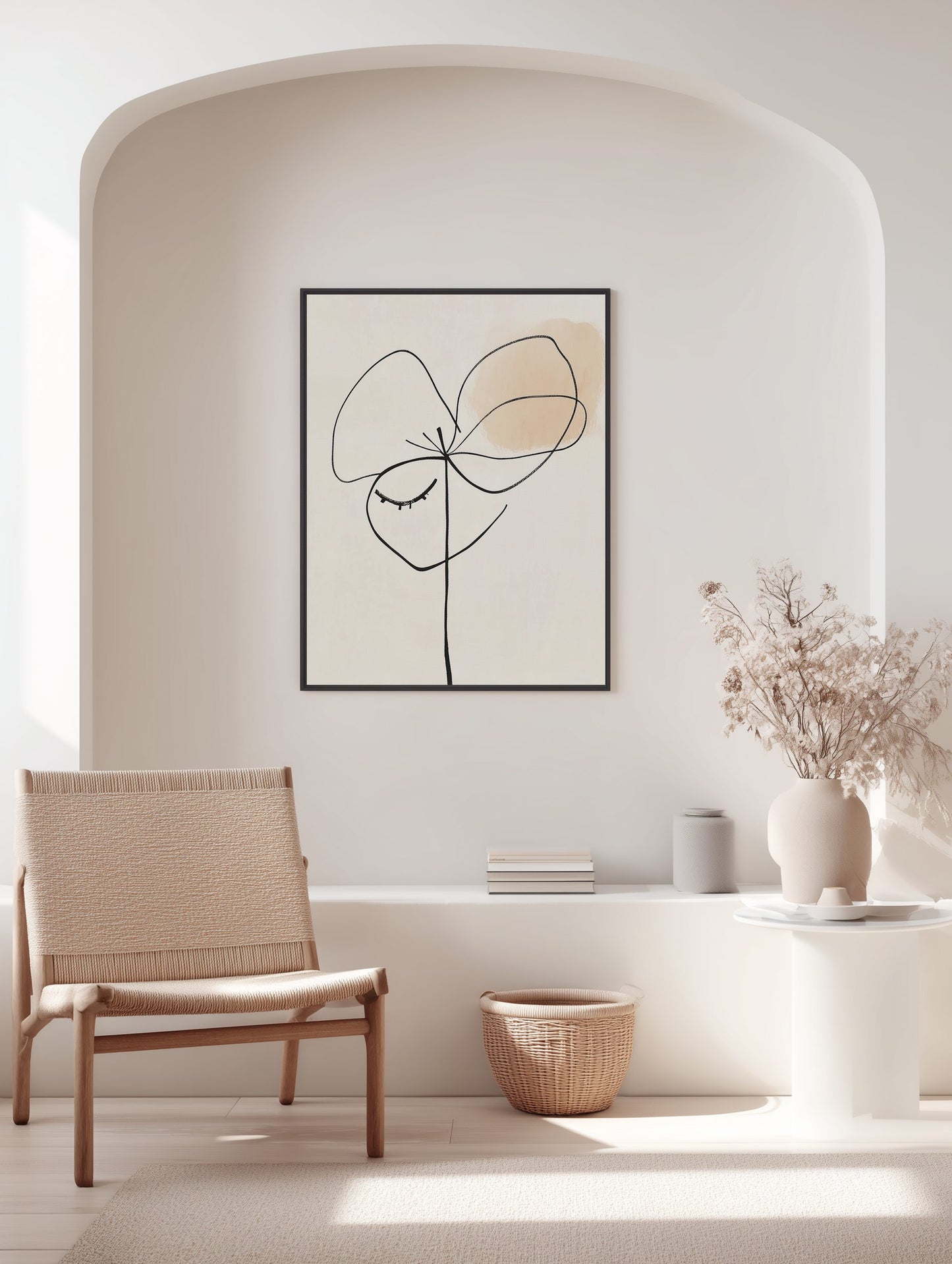 Single Line Flower Poster
