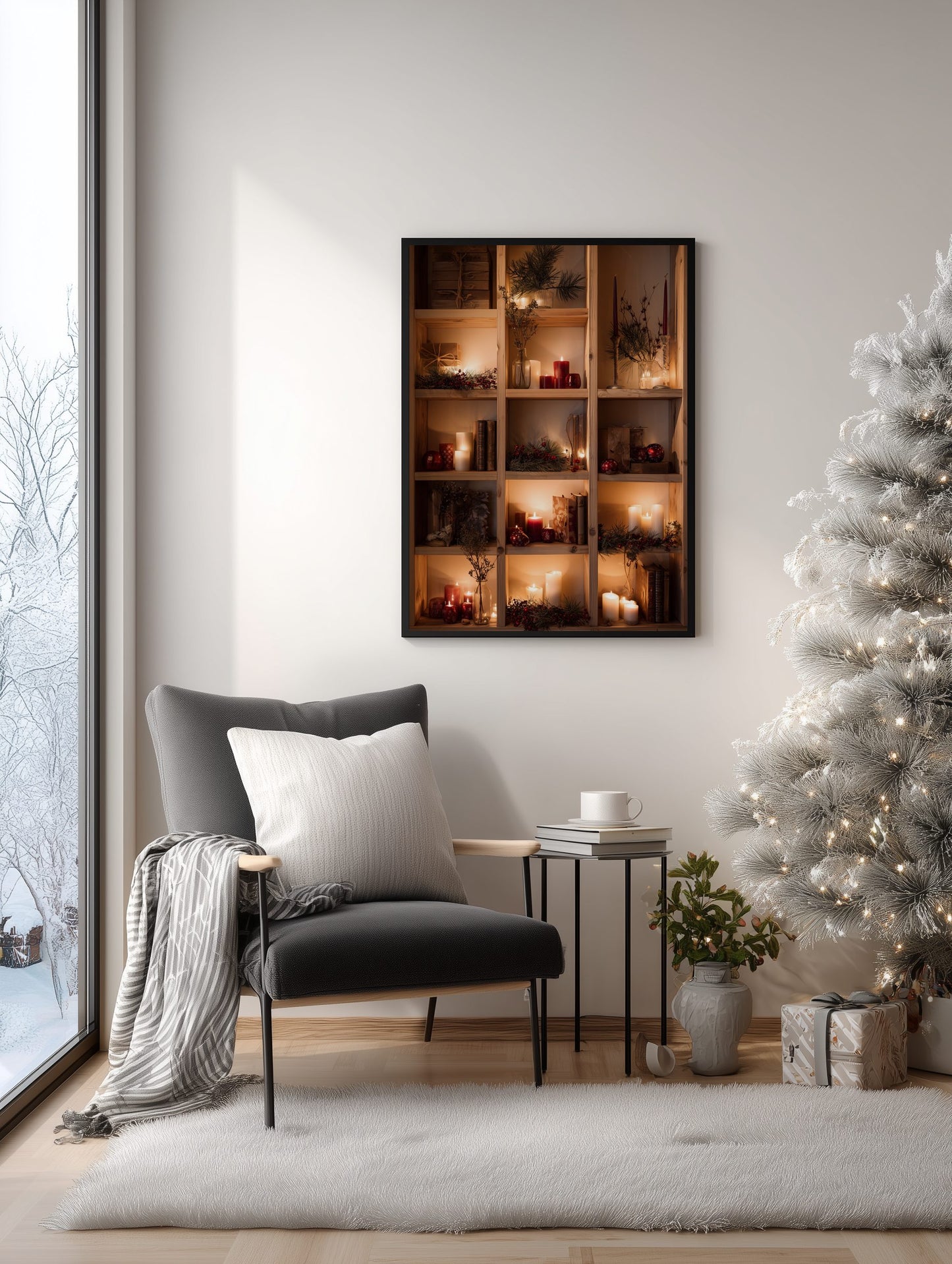 Cozy Christmas Candlelight Poster