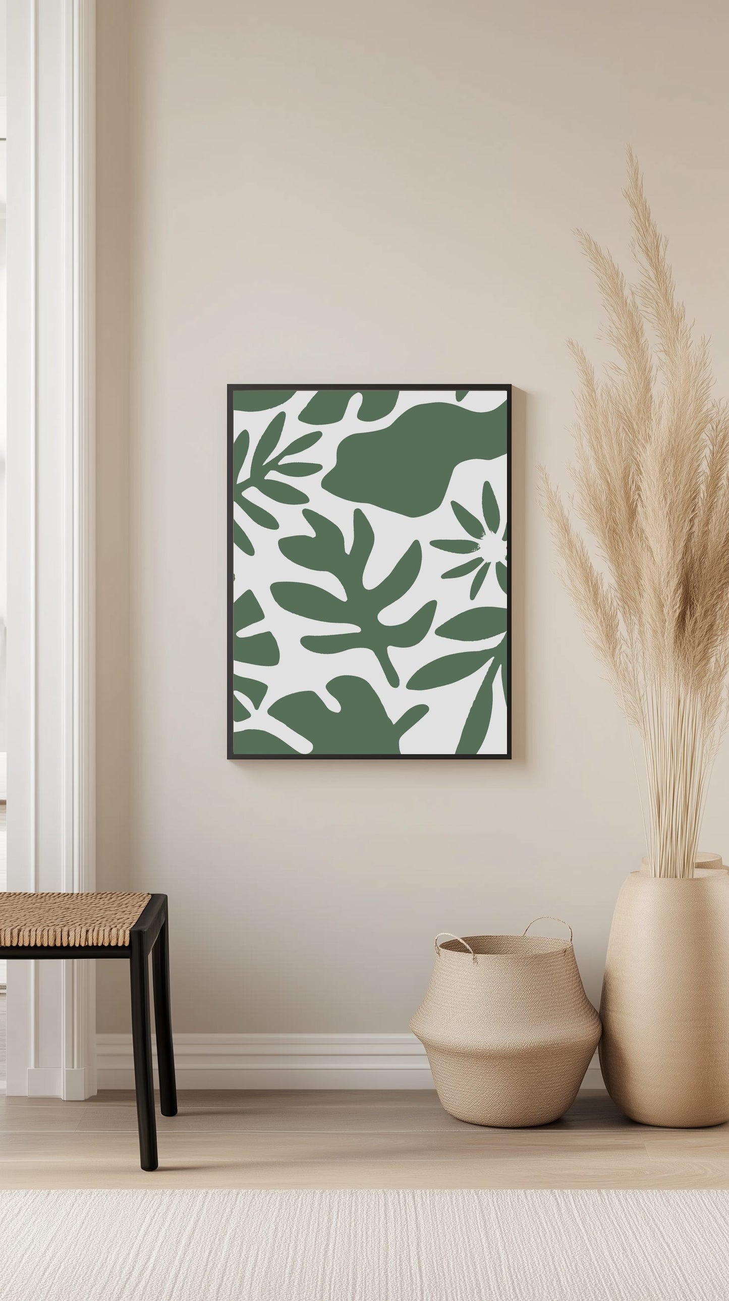 Green Botanical Cutout Poster