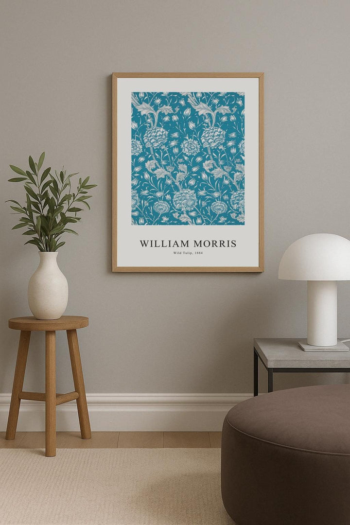 Wild Tulip Teal Poster