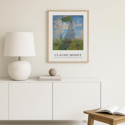 Woman with a Parasol - Madame Monet and Her Son Poster