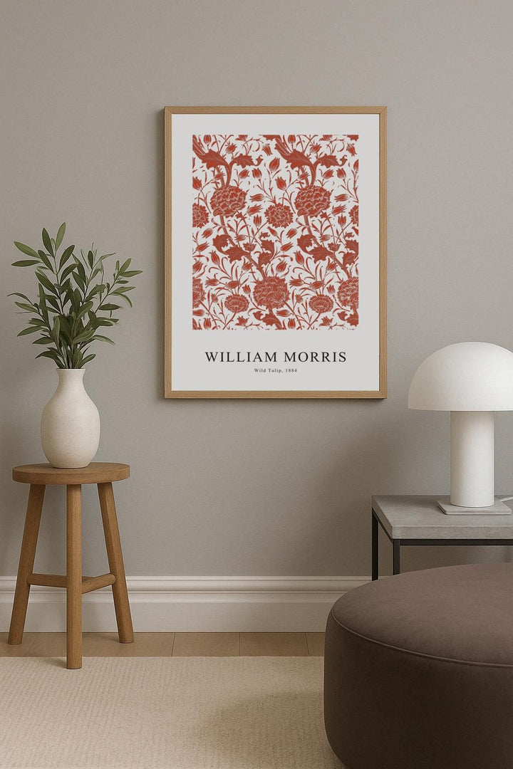 Wild Tulip Rust Red Poster