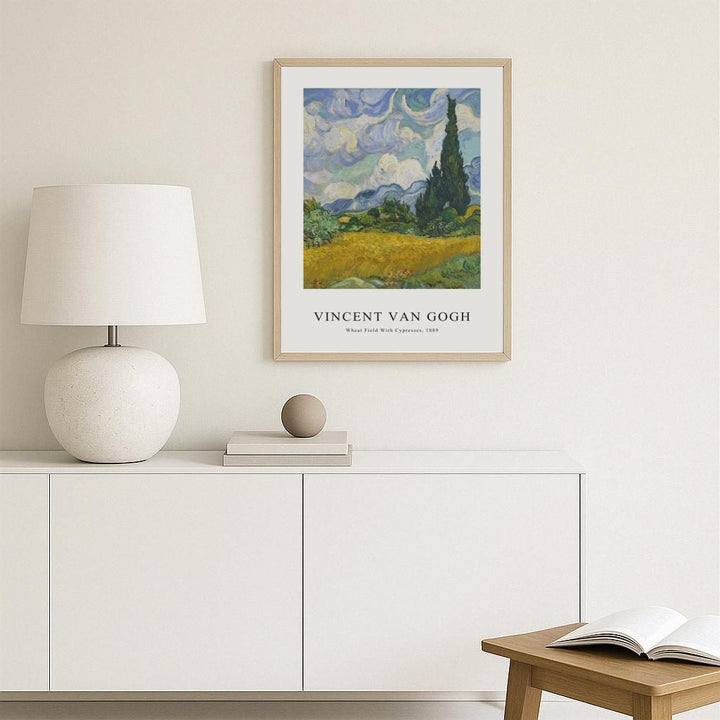 Wheat Field With Cypresses Poster
