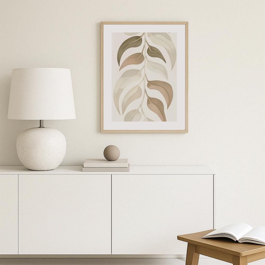 Serene Leaves Poster