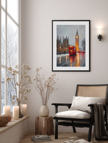London Winter Evening Poster
