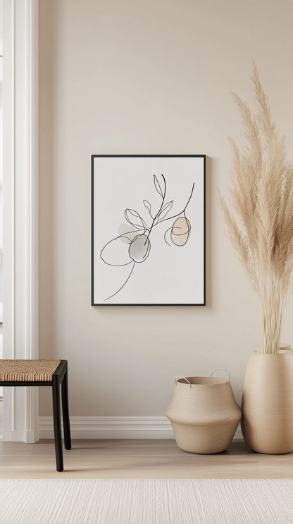 Botanical Line Art Poster