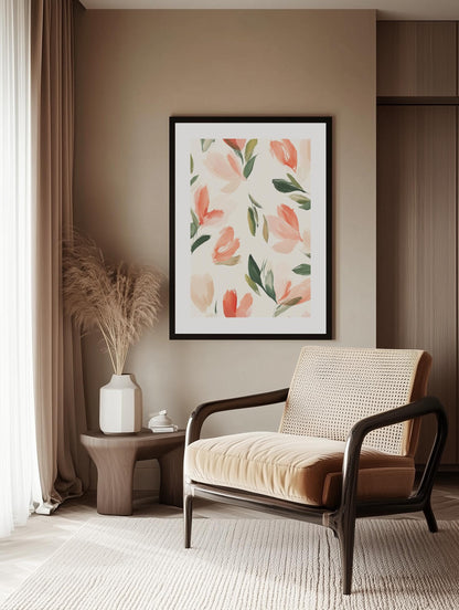Floating Florals Poster
