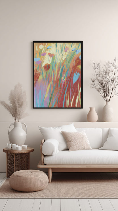 Golden Meadow Bloom Poster