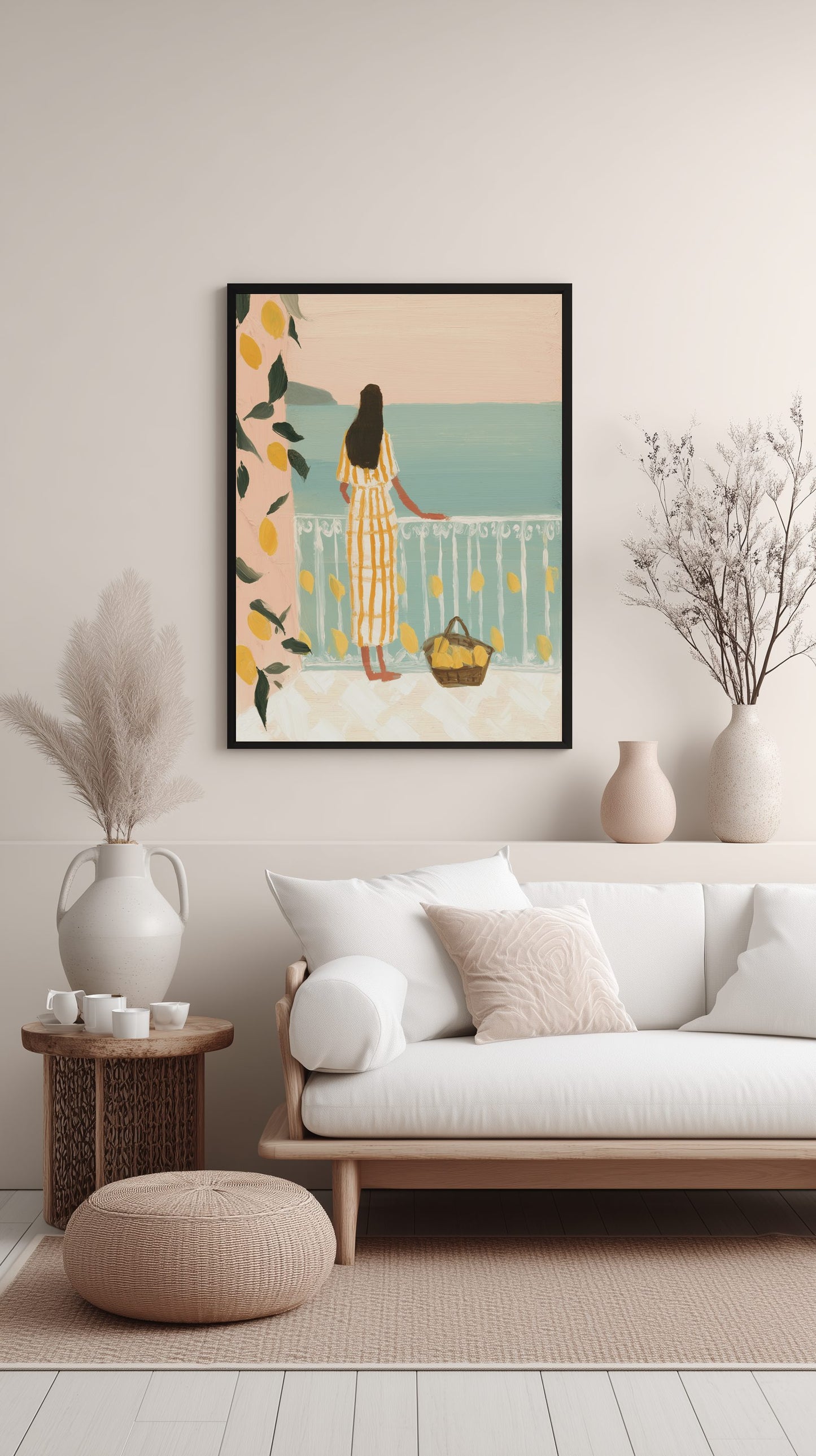 Lemon Balcony View Poster