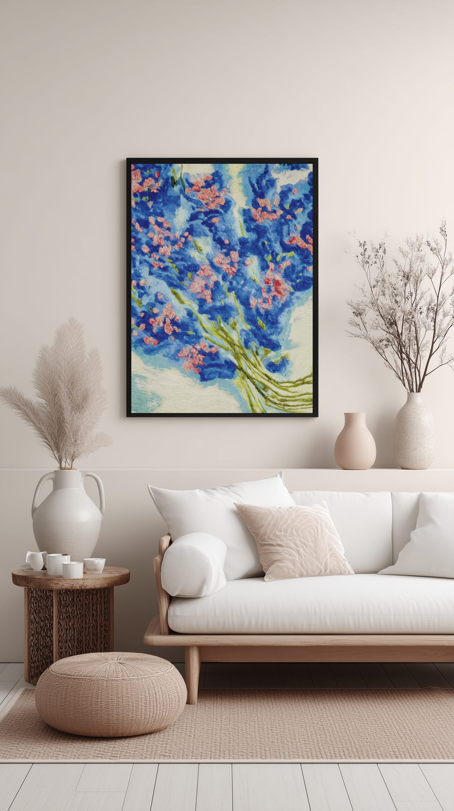 Azure Blossom Harmony Poster