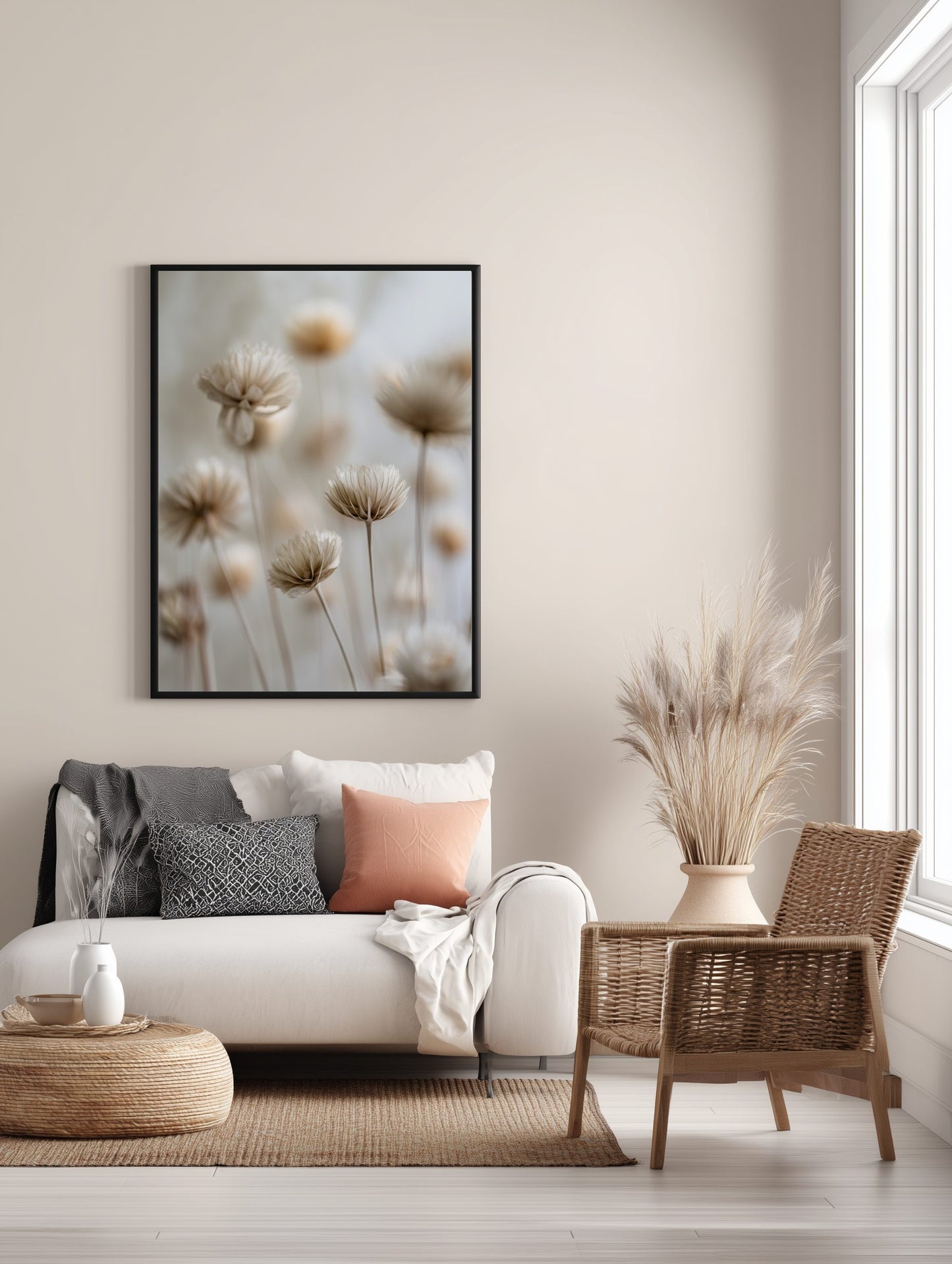 Delicate Dried Flowers Poster