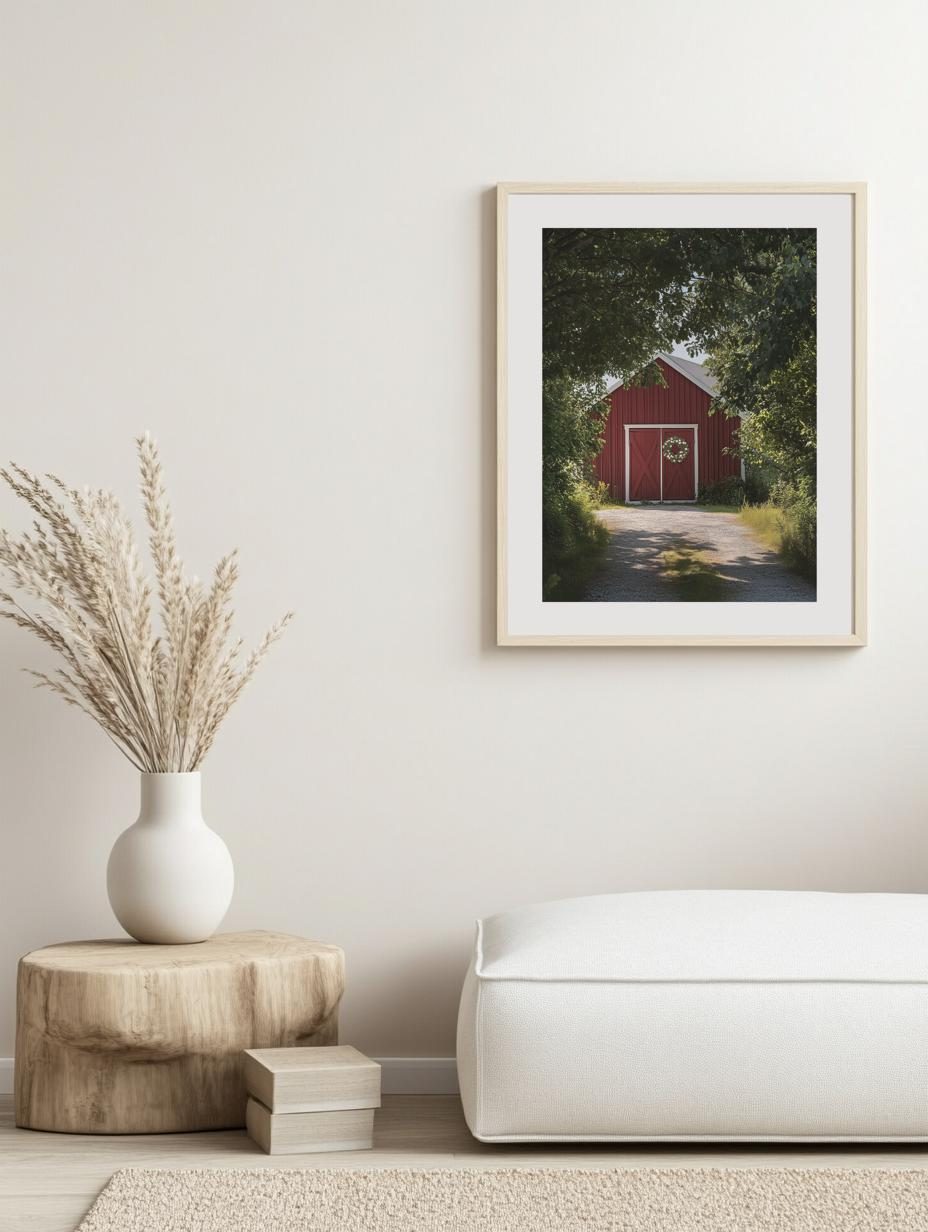 Midsummer Red Barn Poster