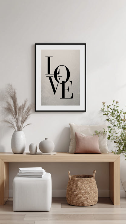 Love Typography Poster