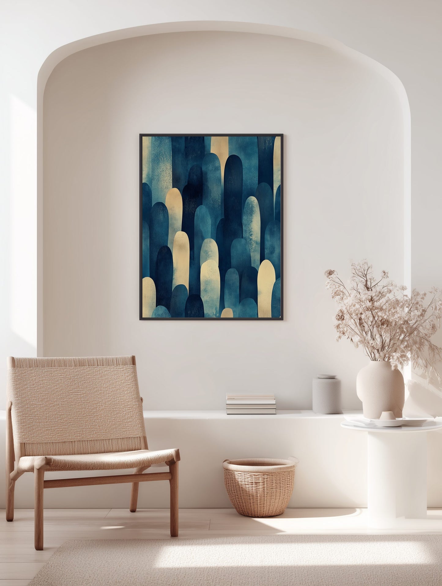 Green Watercolor Arch Pattern Poster