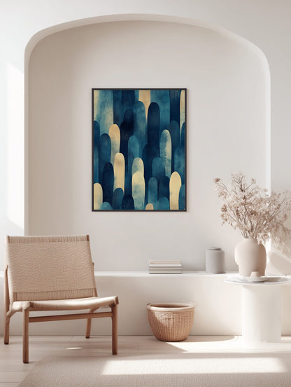 Green Watercolor Arch Pattern Poster