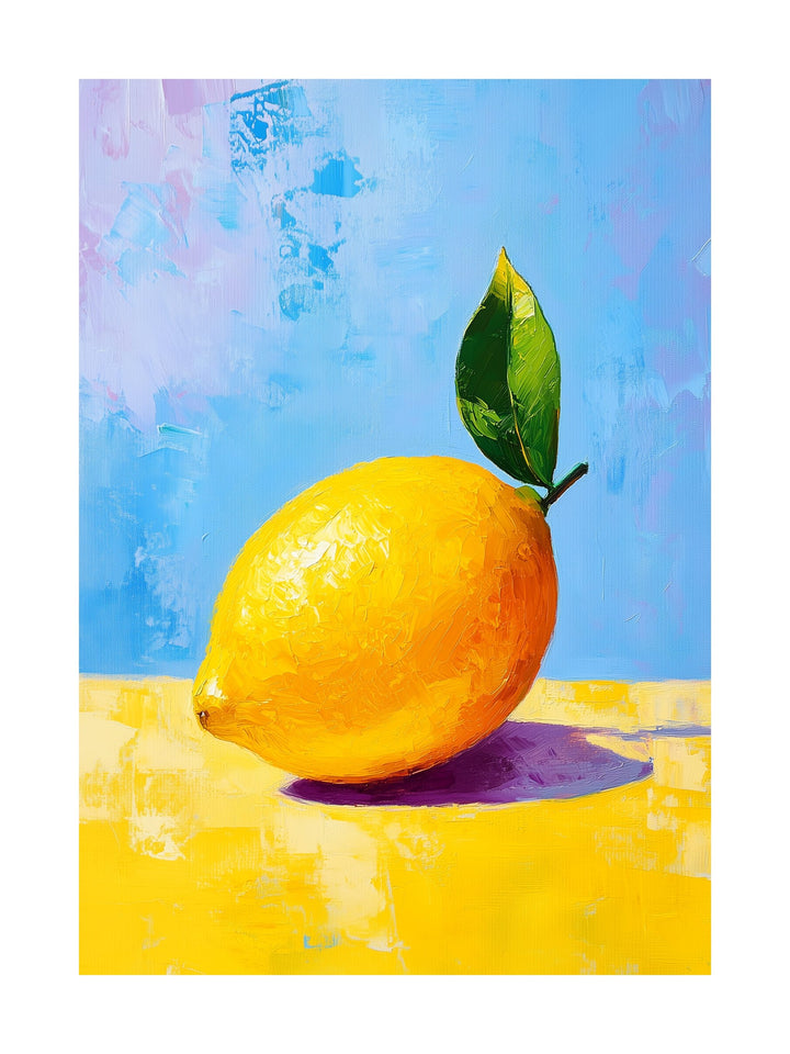 bright lemon kitchen wall art - stylish food & drink poster print
