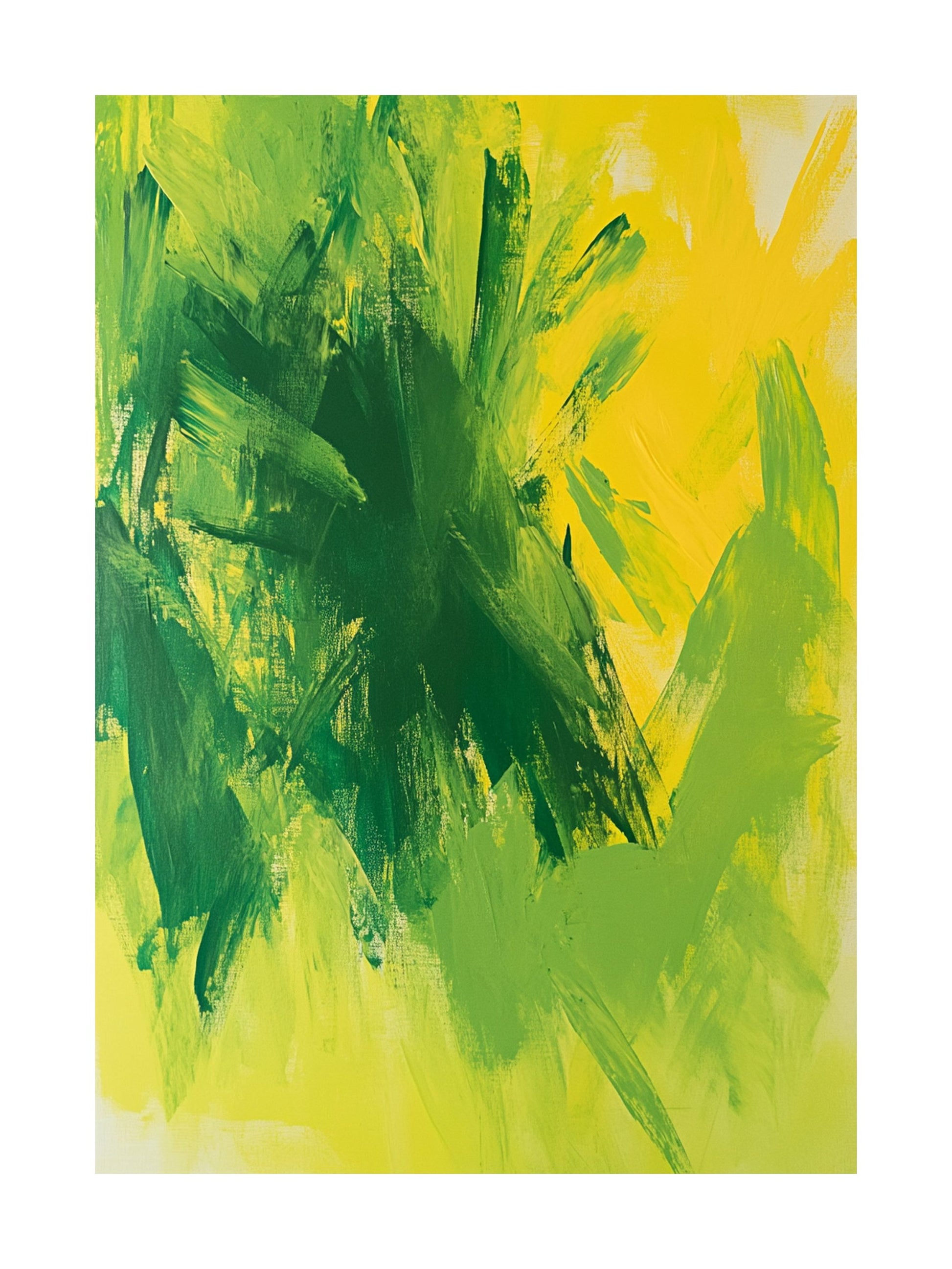 green flourish decorative wall art - modern poster for home or office