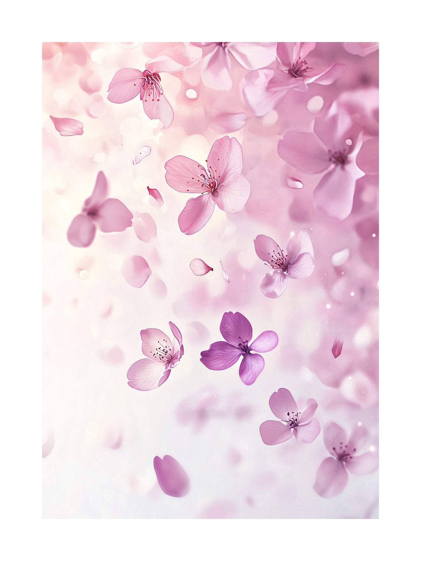 soft spring blossoms decorative wall art - modern poster for home or office