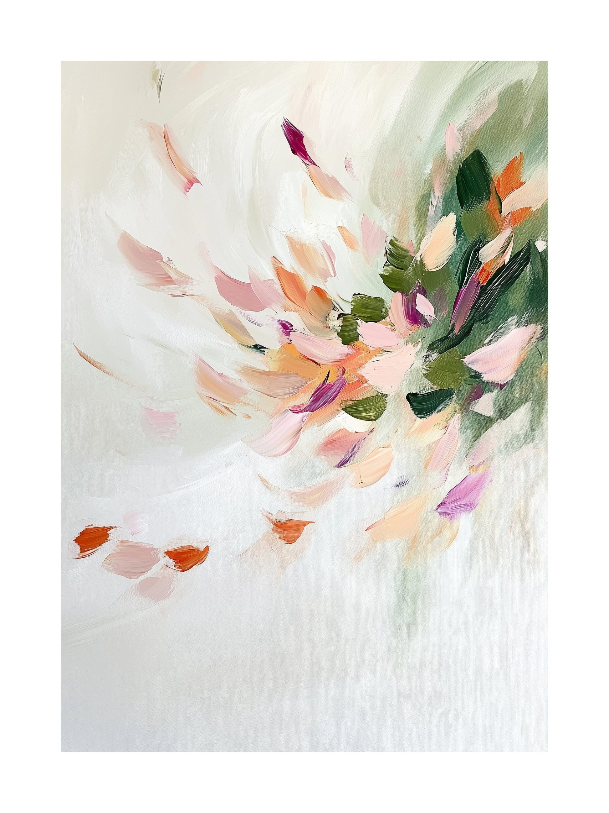 weightless blossoms decorative wall art - modern poster for home or office