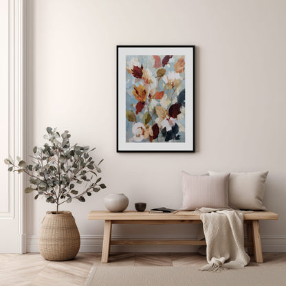 Abstract Autumn Floral Poster