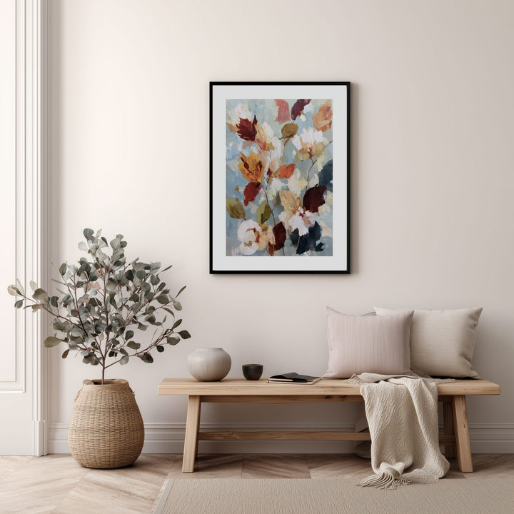 Abstract Autumn Floral Poster