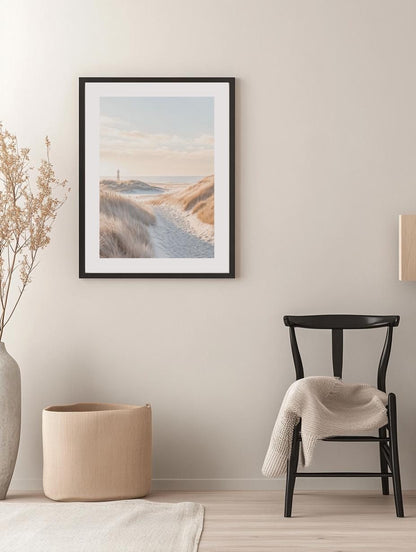 Distant Lighthouse Coast Poster