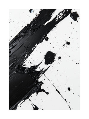 Textured Black Brush Poster