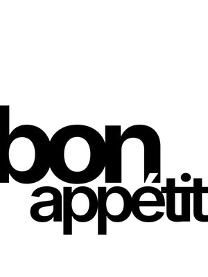 Bon Appétit Text Poster