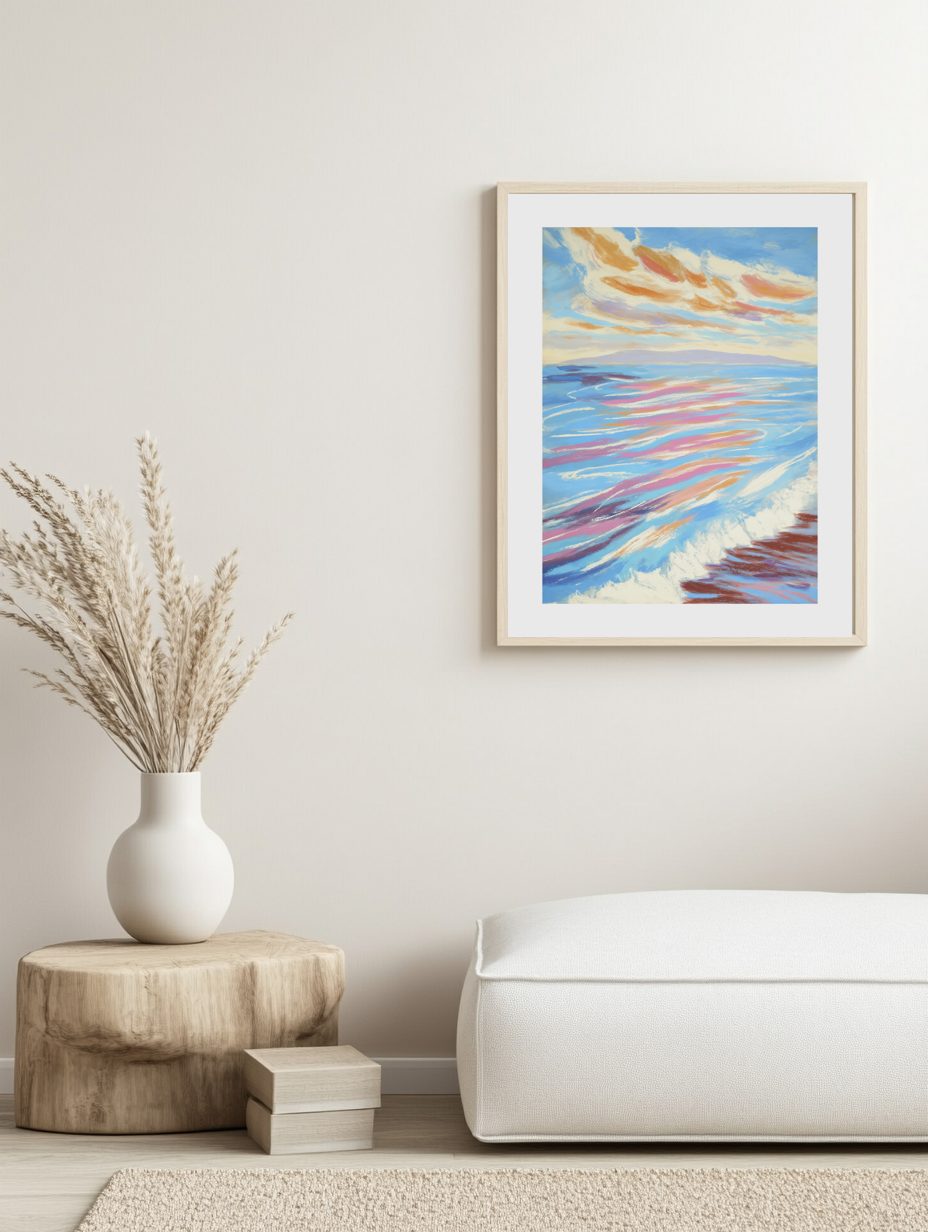 Pastel Ocean Horizon Poster