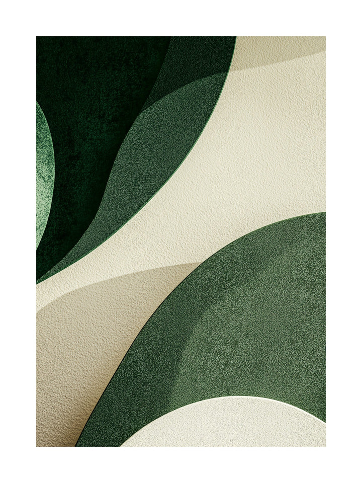 verdant flow decorative wall art - modern poster for home or office