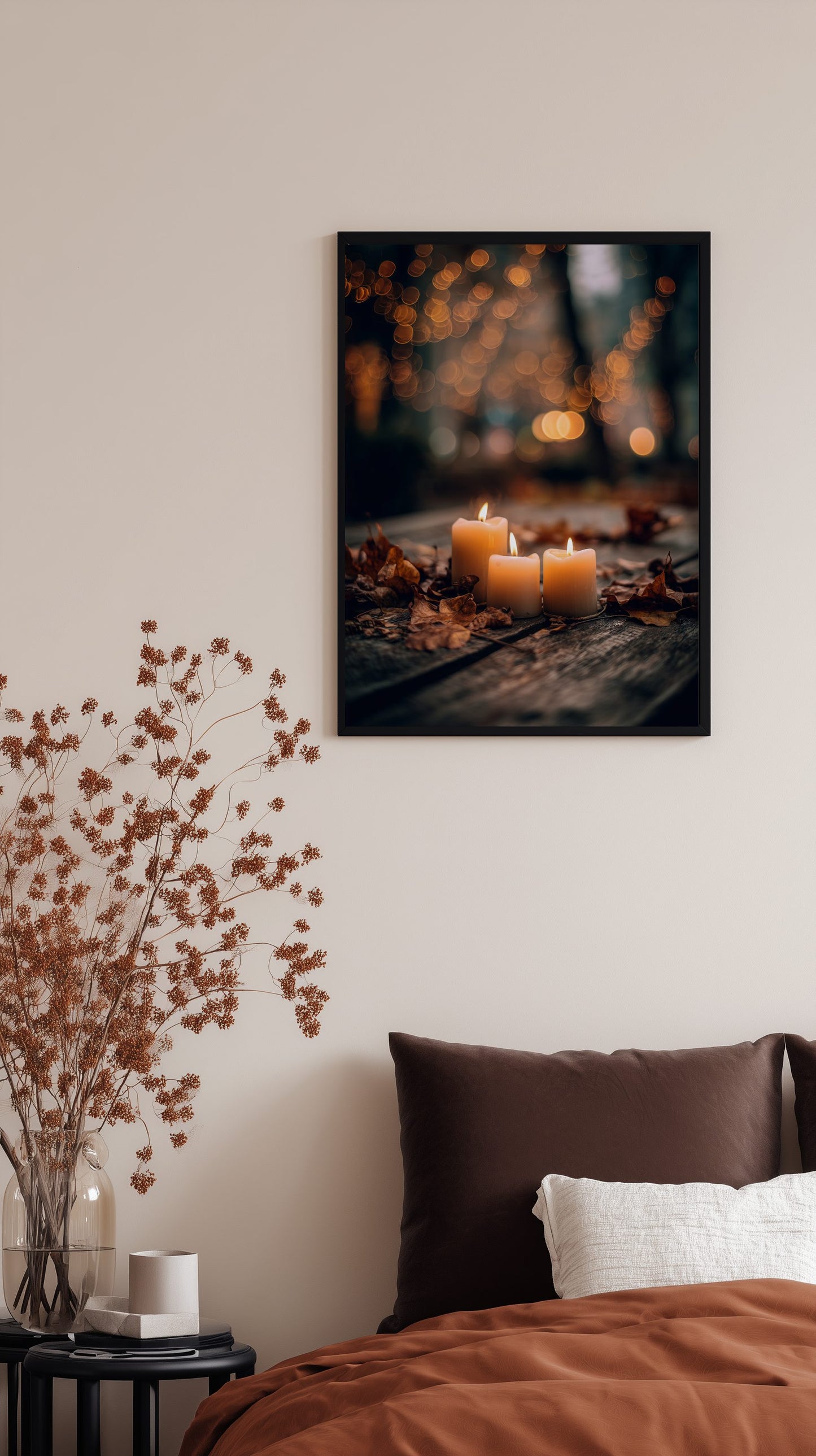 Rustic Candlelight Poster