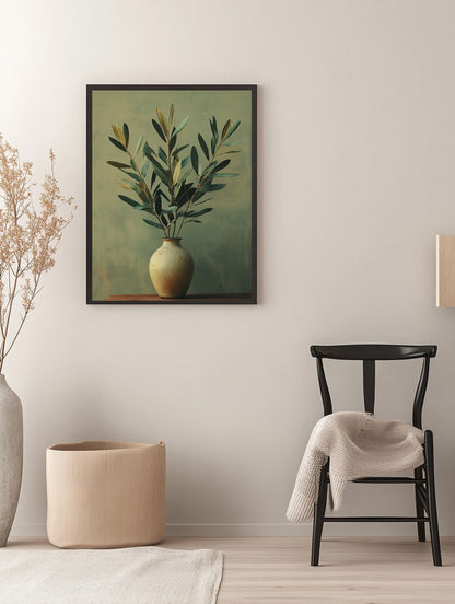 Vase of Olive Branches Poster