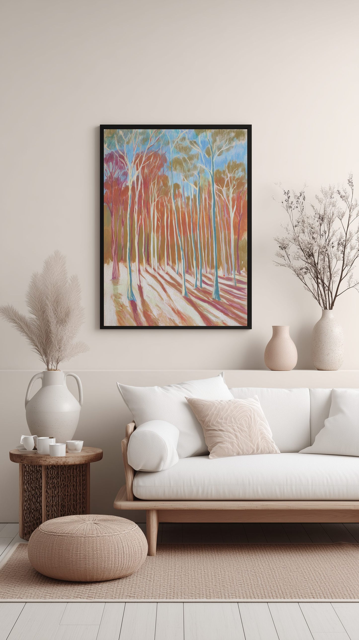 Eucalyptus Forest Shadows Poster