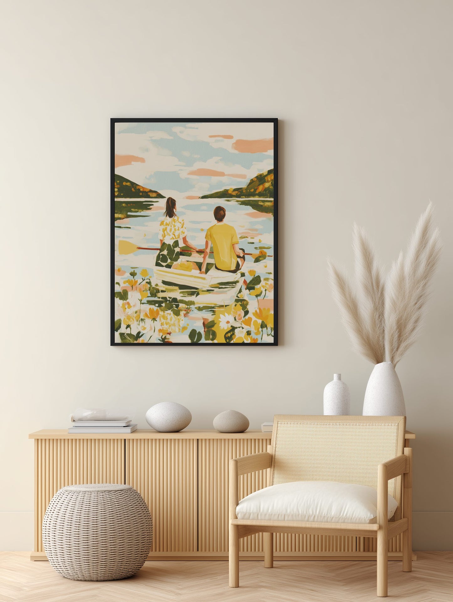Rowboat Reflections Poster