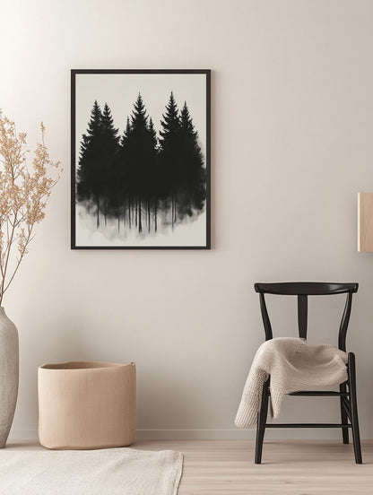 Monochrome Silhouettes Poster