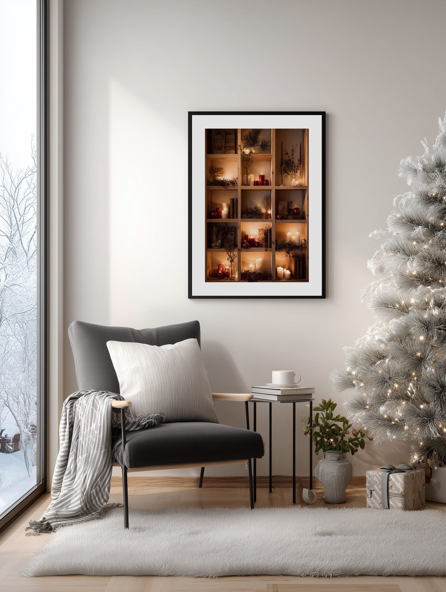Cozy Christmas Candlelight Poster