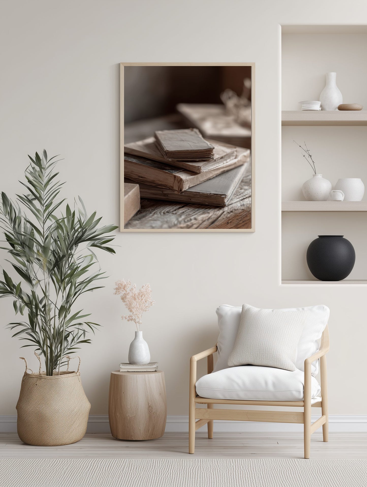 Vintage Book Stack Poster