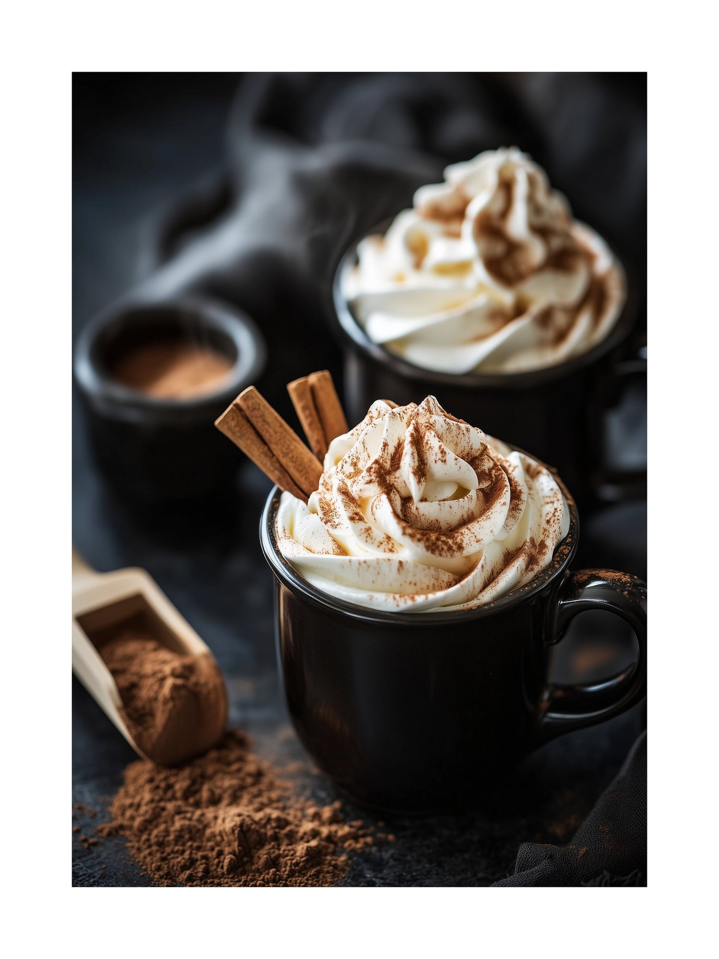 dark duo kitchen wall art - stylish food & drink poster print