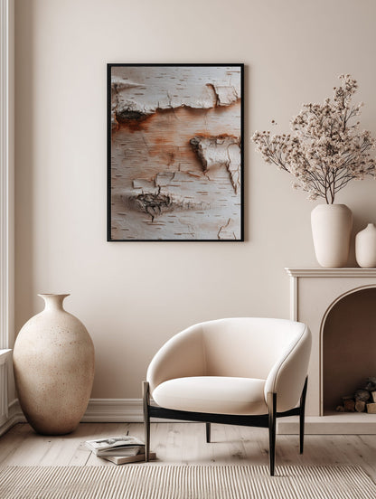 Birch Warm Grain Poster