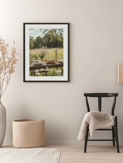 Summer Picnic Table Poster