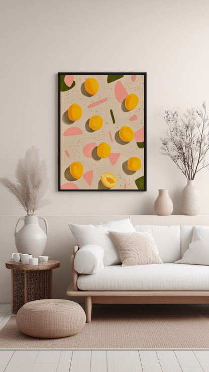 Apricot Pattern Poster