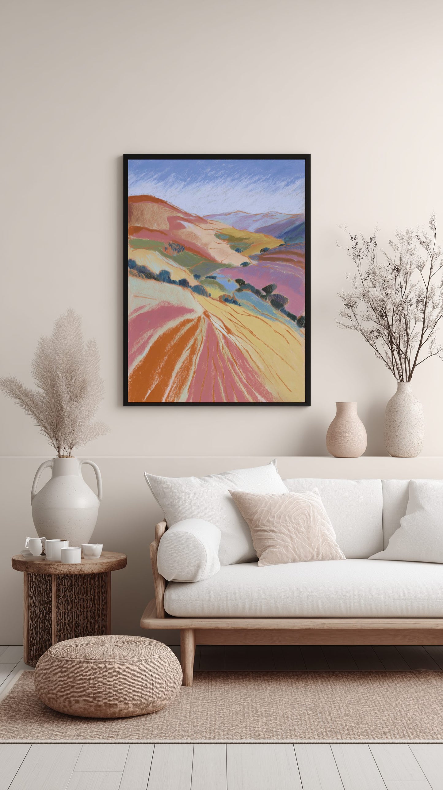 Golden Hills Landscape Poster