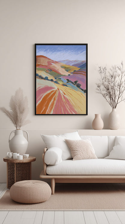 Golden Hills Landscape Poster