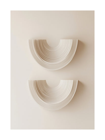 layered serenity decorative wall art - modern poster for home or office