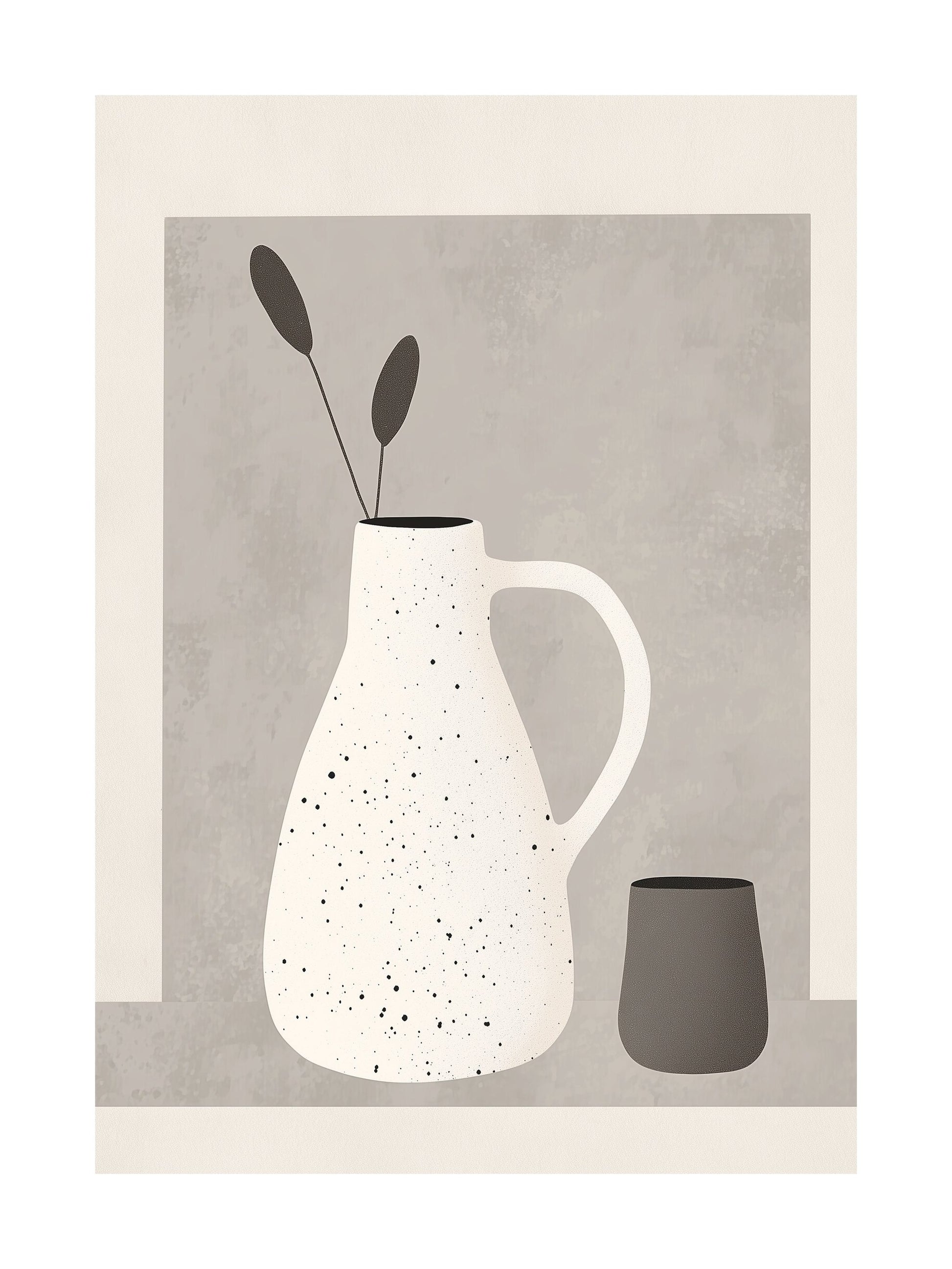speckled pitcher decorative wall art - modern poster for home or office