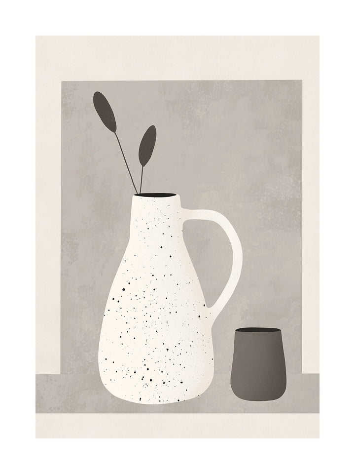 speckled pitcher decorative wall art - modern poster for home or office